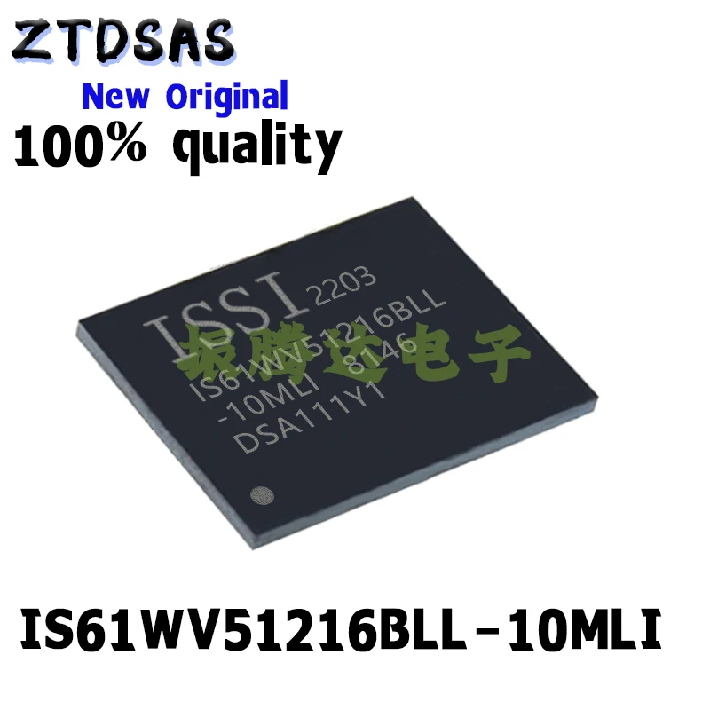 100%New IS61WV51216BLL-10MLI IS61WV51216BLL-10 IS61WV51216BLL IS61WV51216 IC Chip BGA48