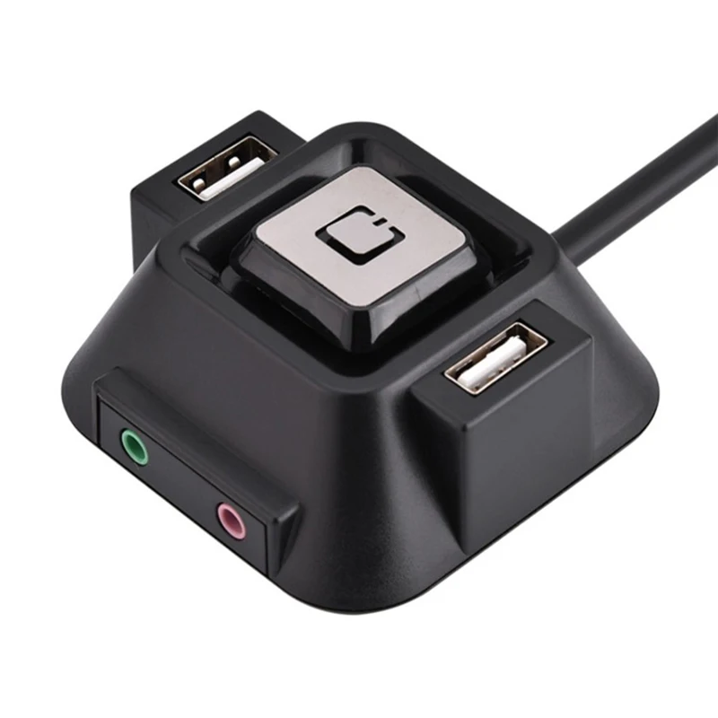 Computer Desktop-Schalter Dual-USB-Dual-Audio-Internet-Café Home-Office-Desktop-Chassis-Steuersc halter