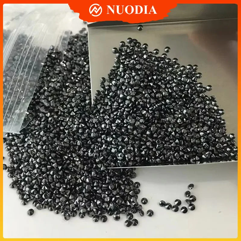 

1.0ct / Pack Small Sizes 0.8mm--3.0mm Moissanite Loose Stones Black Color Round Cut For Moissanite Jewelry Making DIY