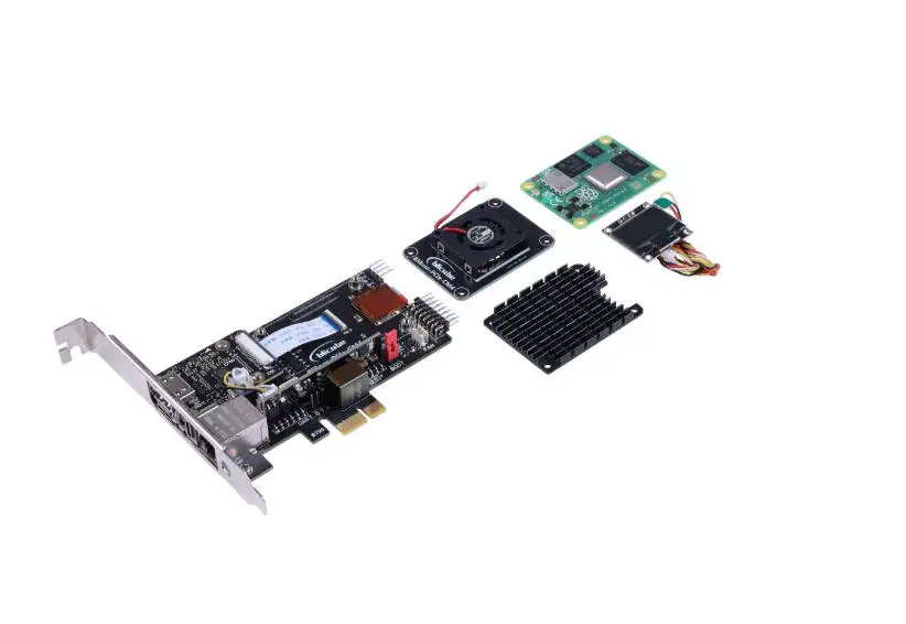 BliKVM Plug-n-Play PCIe- Raspberry Pi CM4, KVM-over-IP, CM4102000 included, easy-to-use, 1920×1080@60Hz Video Output, OLED displ