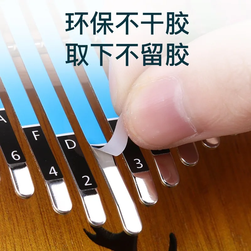 17 Key / 21 Key Kalimba Scale Sticker Thumb Finger Piano Key Note Stickers Tabs For Beginner Music Instrument Accessories