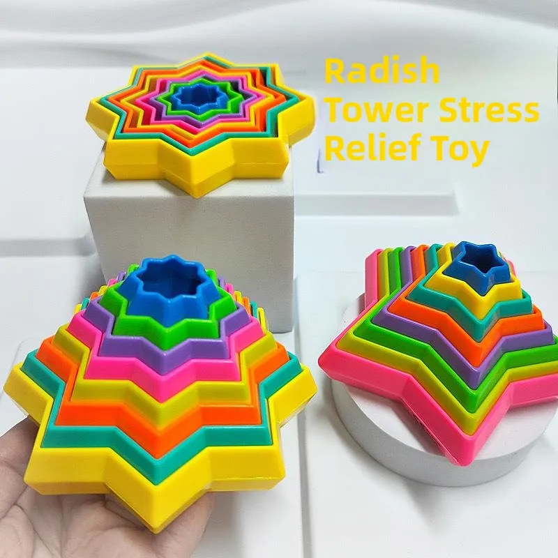 Cabbage Tower Octagonal Star Cabbage Knife Series Educational Stress Relief Toys Complete Set Intelligence Enhancement Toys