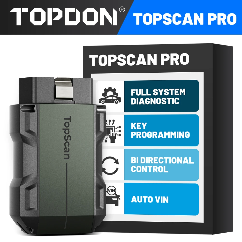 TOPDON Topscan Pro Wireless OBD2 Scanner Code Reader Full System Bi-Directional Test Key Programming Diagnostic Tools 13+ Reset