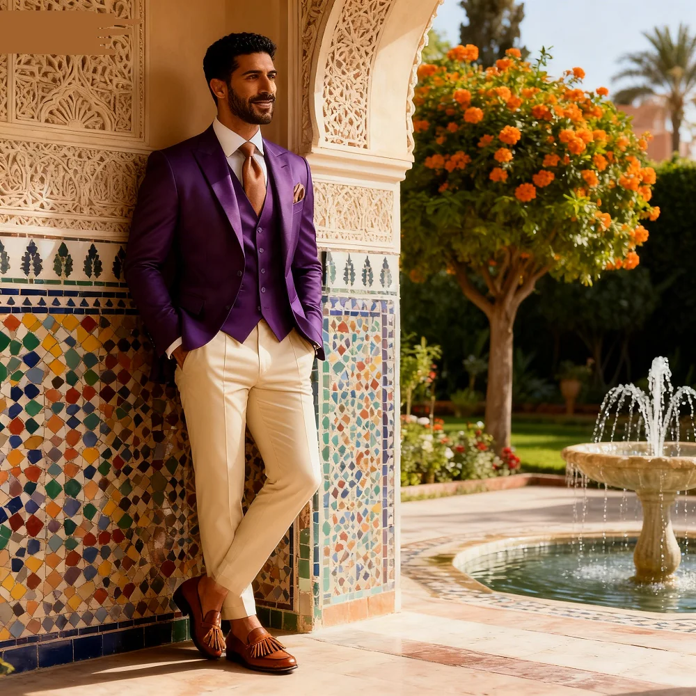 

Novo Marfim & Rose Dark Formal Деловой мужской смокинг жениха Свадебный торжественный мужской костюм для курения