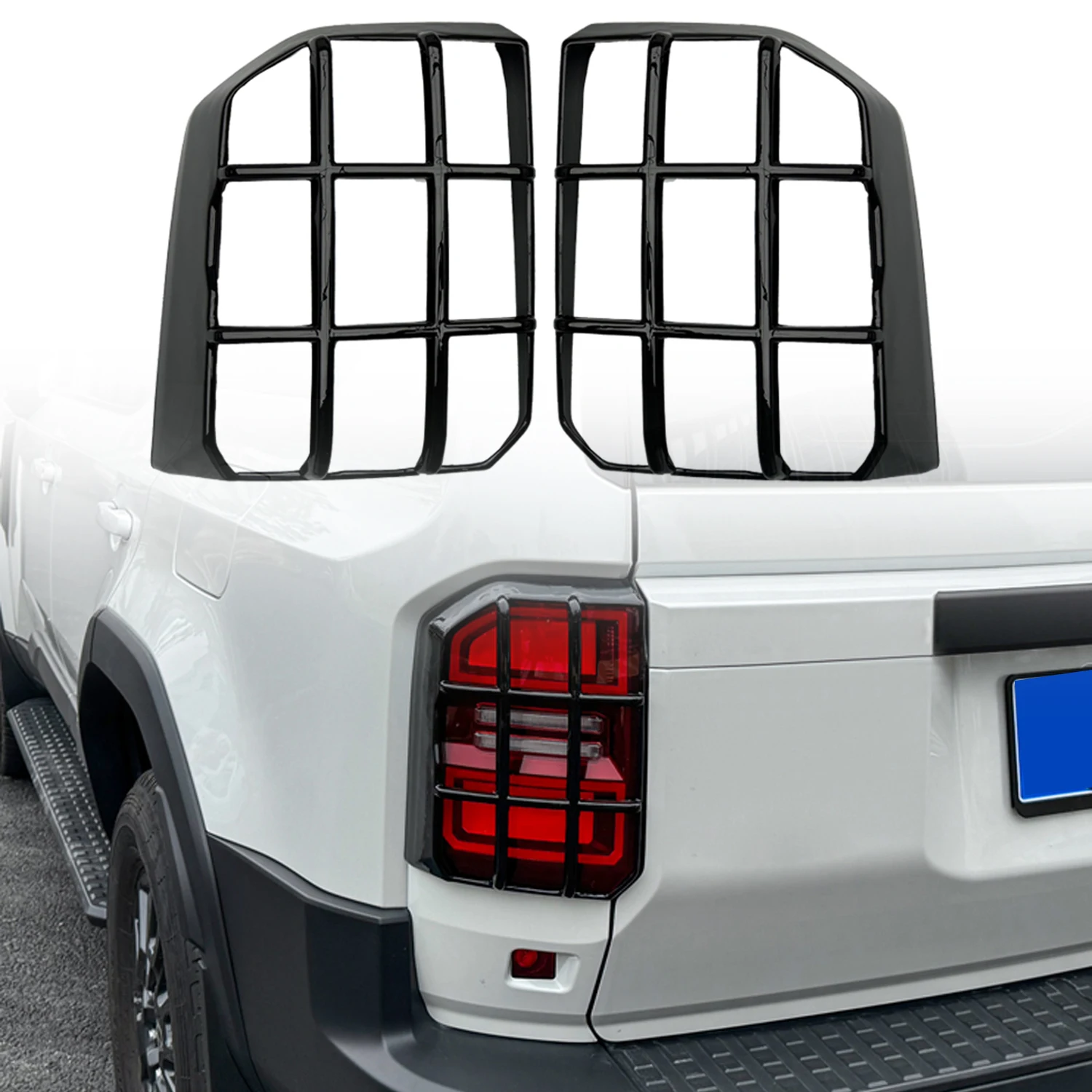 

For Toyota Land Cruiser Prado J250 LC250 2024 2025 Accessories Rear Tail Light Decoration LED Taillight Protection Guards Cover