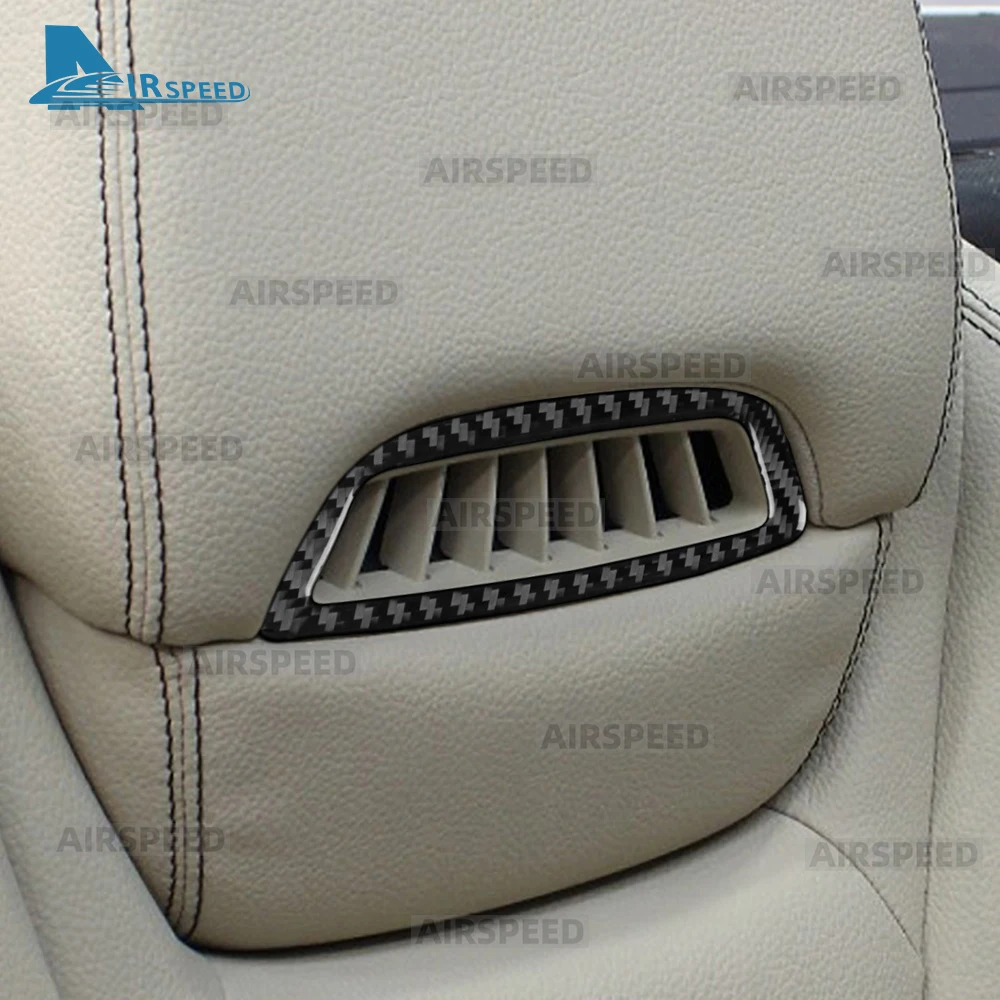Real Soft Carbon Fiber Trim Sticker For Mercedes Benz SLK R172 2011-2015 2016 SLC 2016-2020 Car Seat Headrest Panel Interior