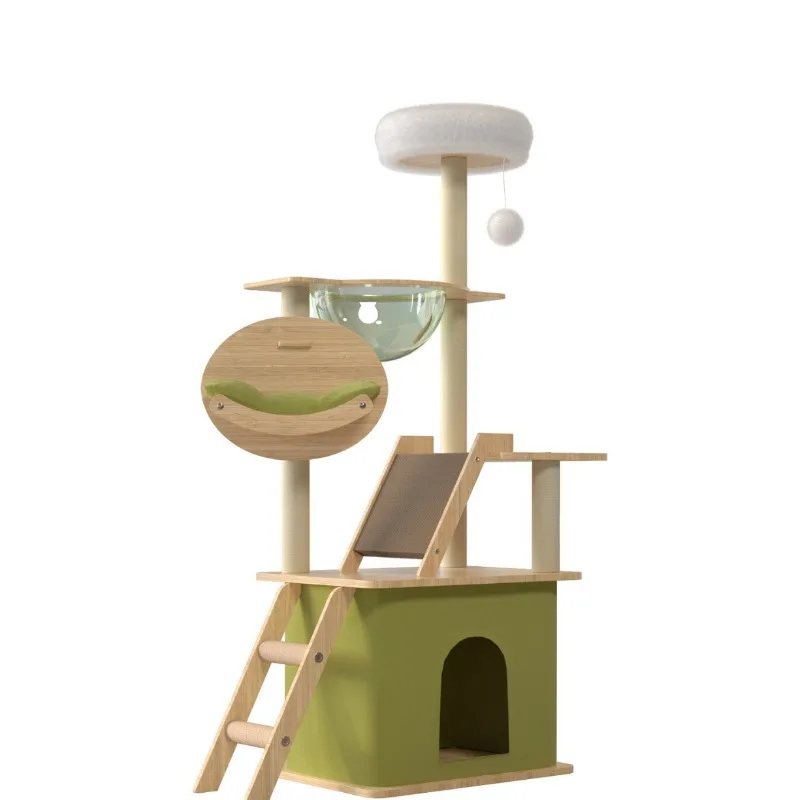 

tree integrated large wooden cat frame house scratching post does not occupy the delivery room space capsule cat frame