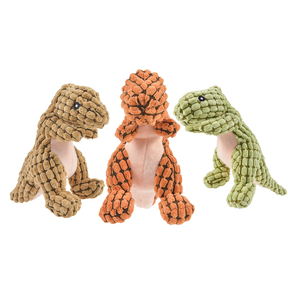 Gatti e cani Giocattoli di dinosauro di peluche per animali domestici Giocattoli interattivi da masticare per cani Peluche Ripieno Forniture per