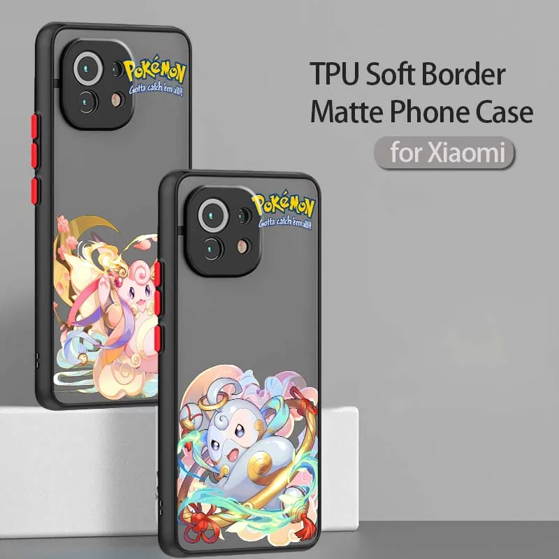 تصميم P-Pok é M-mon نمط جراب هاتف ل Xiaomi 14T 13T 13 12T 12 12S 11T 11 11i 10 10T Ultra Pro Lite متجمد شفافة