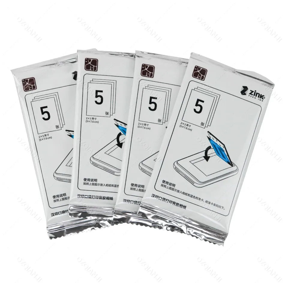 Color Photo Paper 2x3 Inch Sticky-Backed Zink Photo Paper For HPRT MT53 Pocket Photo Printer