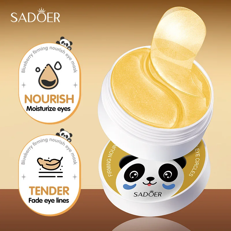 60 Parches de Colágeno de Caracol Dorado para Ojos con Aloe Vera, Parches Hidratantes para Ojos, Cuidado de la Piel Coreano