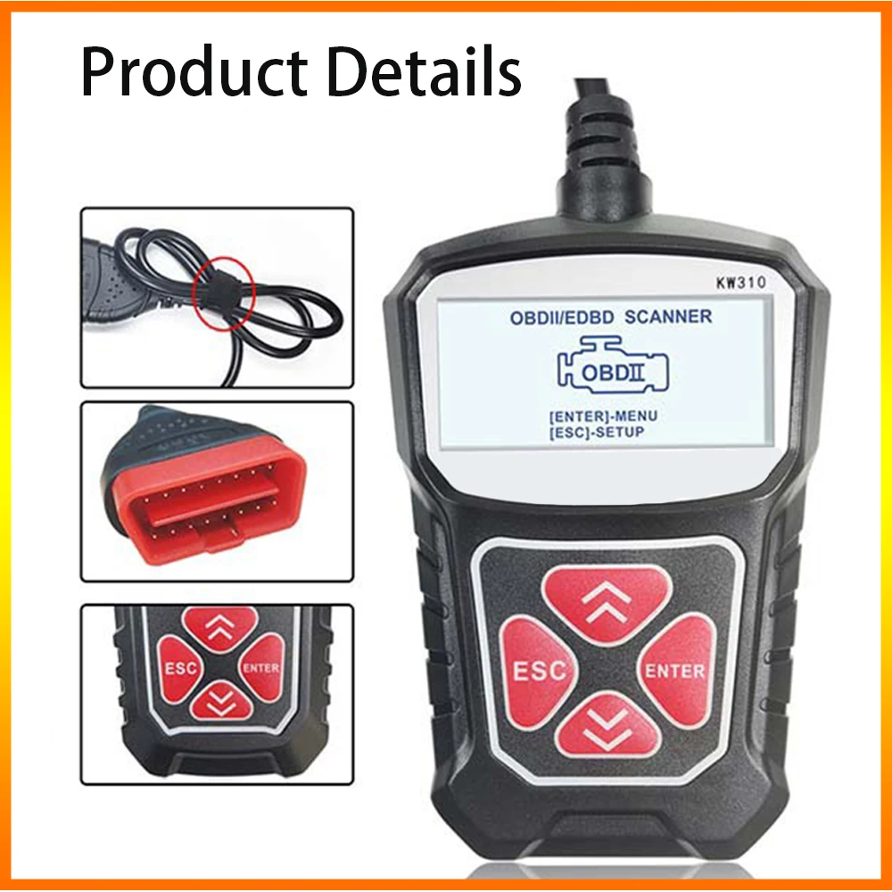 Automotive Inspection Tools Seven Language Car Fault Code Read Scanner Convenient To Carry Suitable For 12V Vehicles