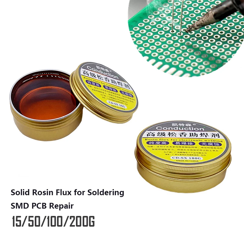 

High Purity Solid Rosin Electric Soldering Iron Repair Welding Paste Lead-free Soldering Tin Soldering Oil Soldering Flux 50g