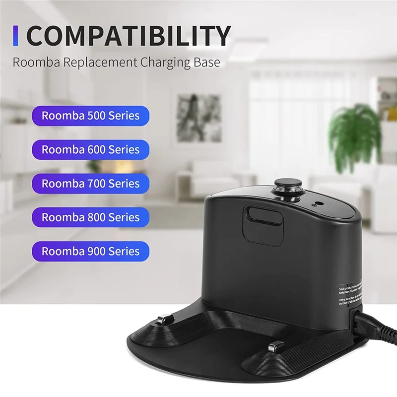 Estación de carga para IRobot Roomba, Base de carga para Serie E5, E6, I1, I3, I4, I6, I7, I8, 500, 600, 700, 800, 900, enchufe europeo