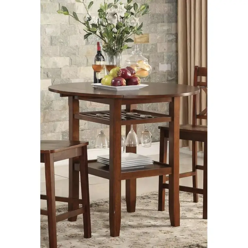 طاولة ارتفاع العداد بلمسة نهائية من الكرز #1