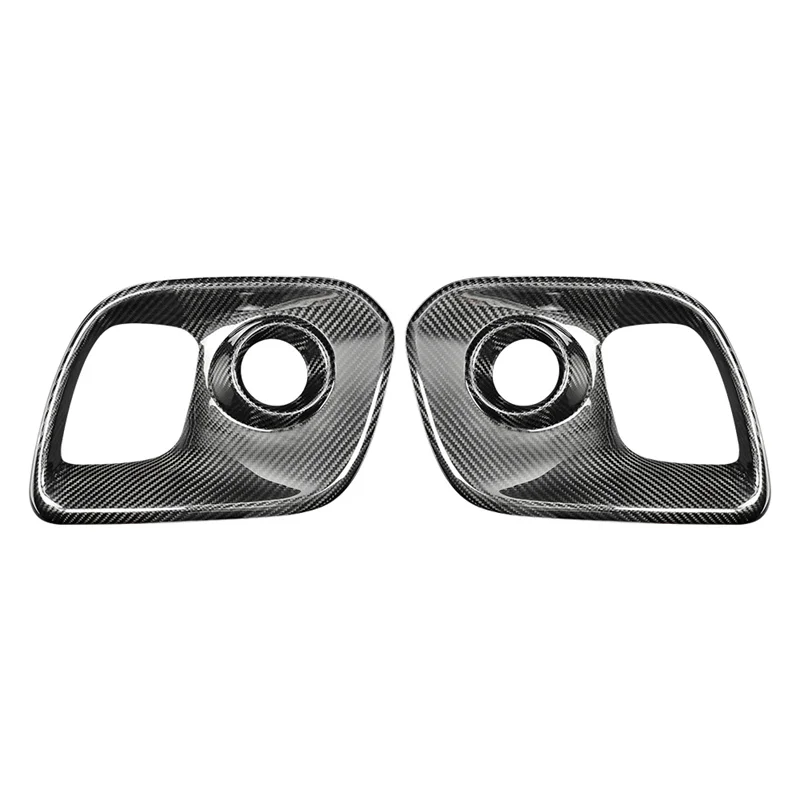 

2017-2024 For Fiat Abarth 595 695 Fog Lamp Grille Cover Foglight Frame Genuine Carbon Fiber Decoration 3D Sticker Exterior