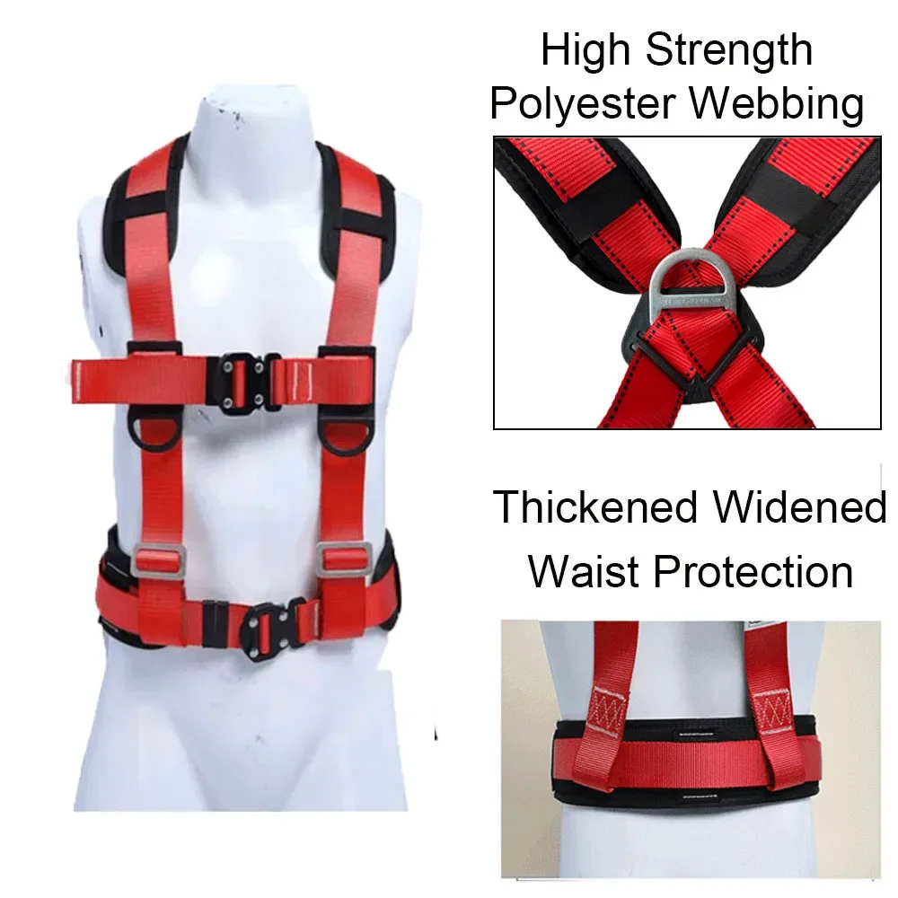 High Altitude Work Safety Harness Half Body Safety Belt Rope Outdoor Rock Climbing Electrician Construction Protection Equipment