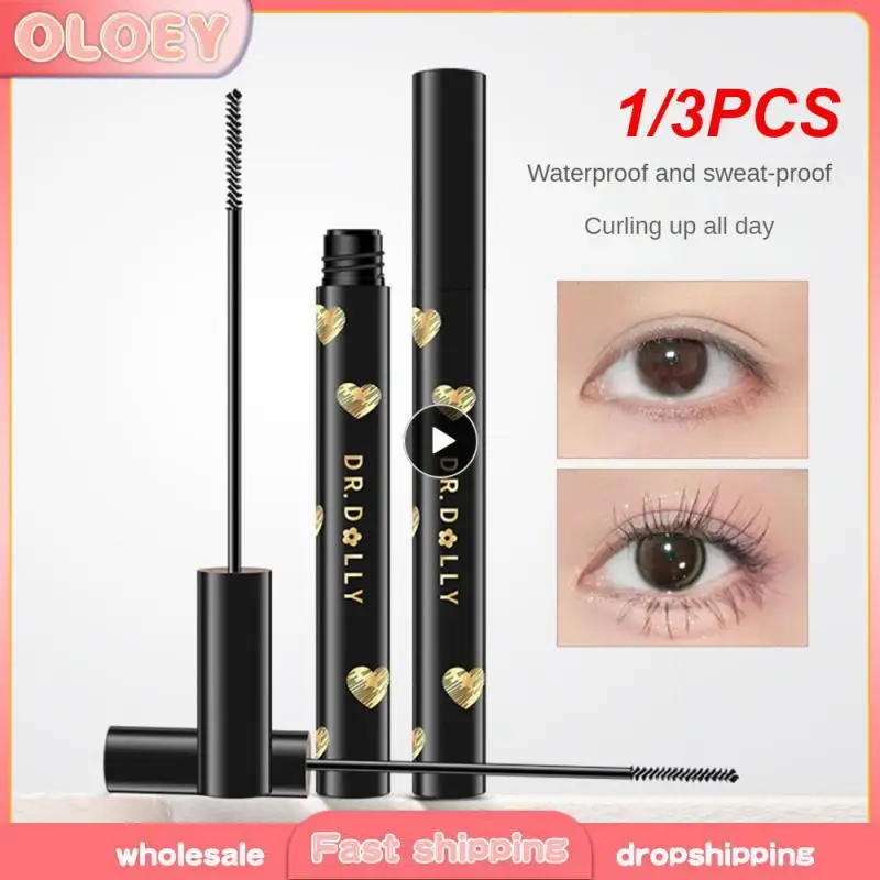 Textura leve Alongamento Mascara, Maquiagem Longa Duração, Grossa, Uniformemente, Aderido, Curling, 1 Pc, 3Pcs