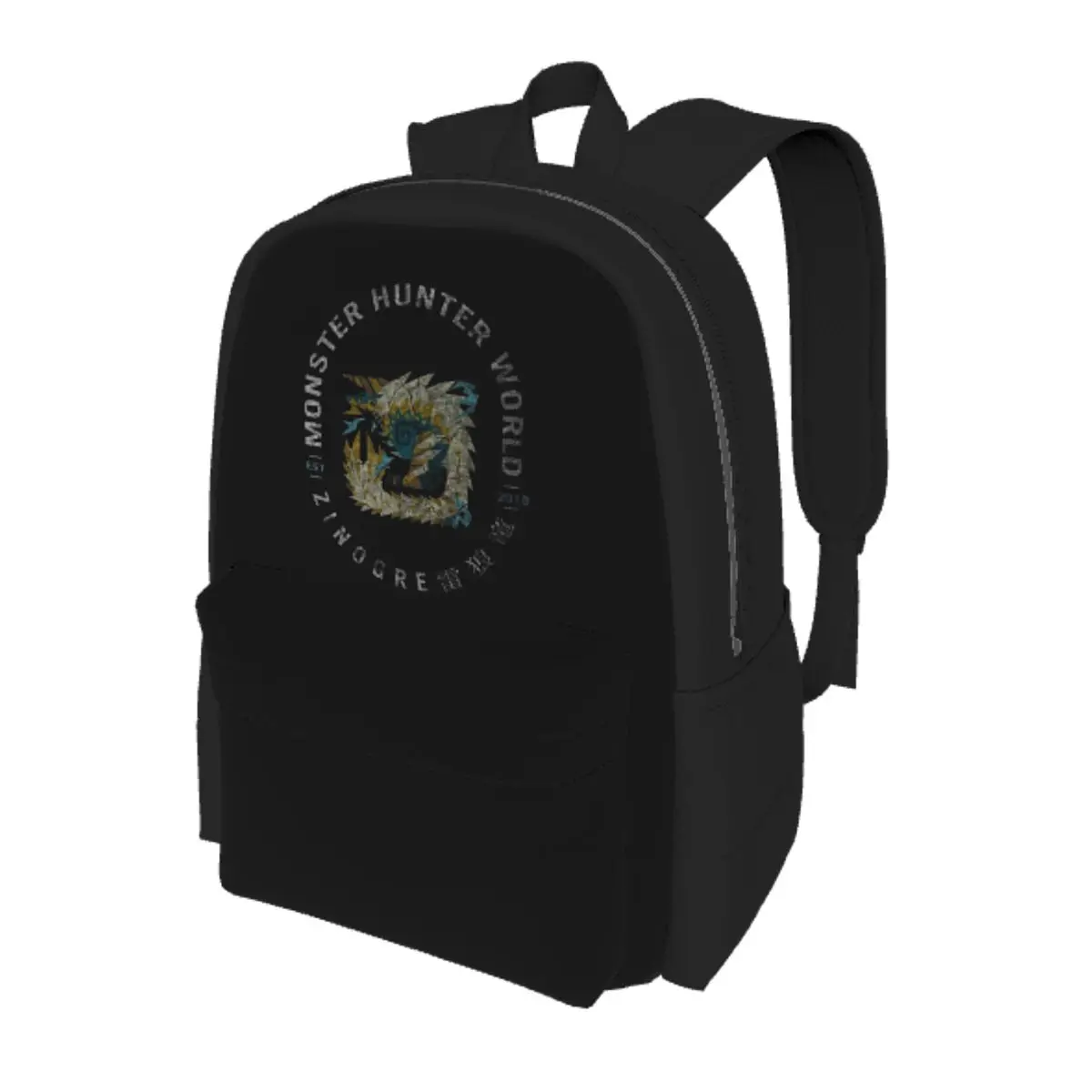 Monster Hunter Vintage Zinogre Student Backpack School Bag Hiking Travel Daypack for Men Women Bookbag Shoulder Bags