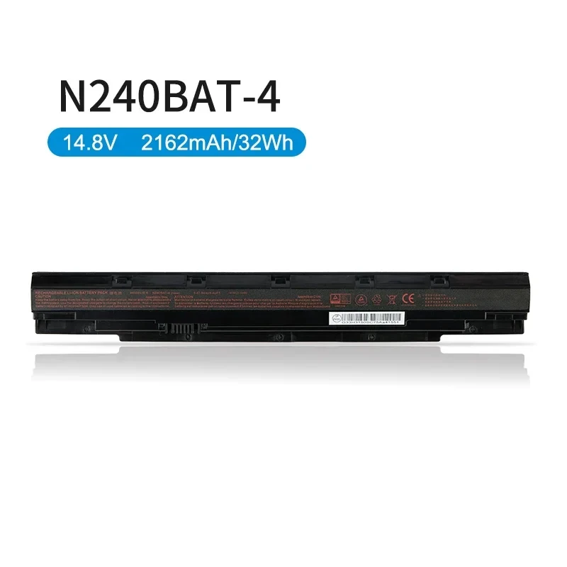 

N240BAT-4 Laptop Battery For CLEVO N250LU N250JU N240BU N240JU for Sager Np304 6-87-N24JS42L2 14.8V 32Wh