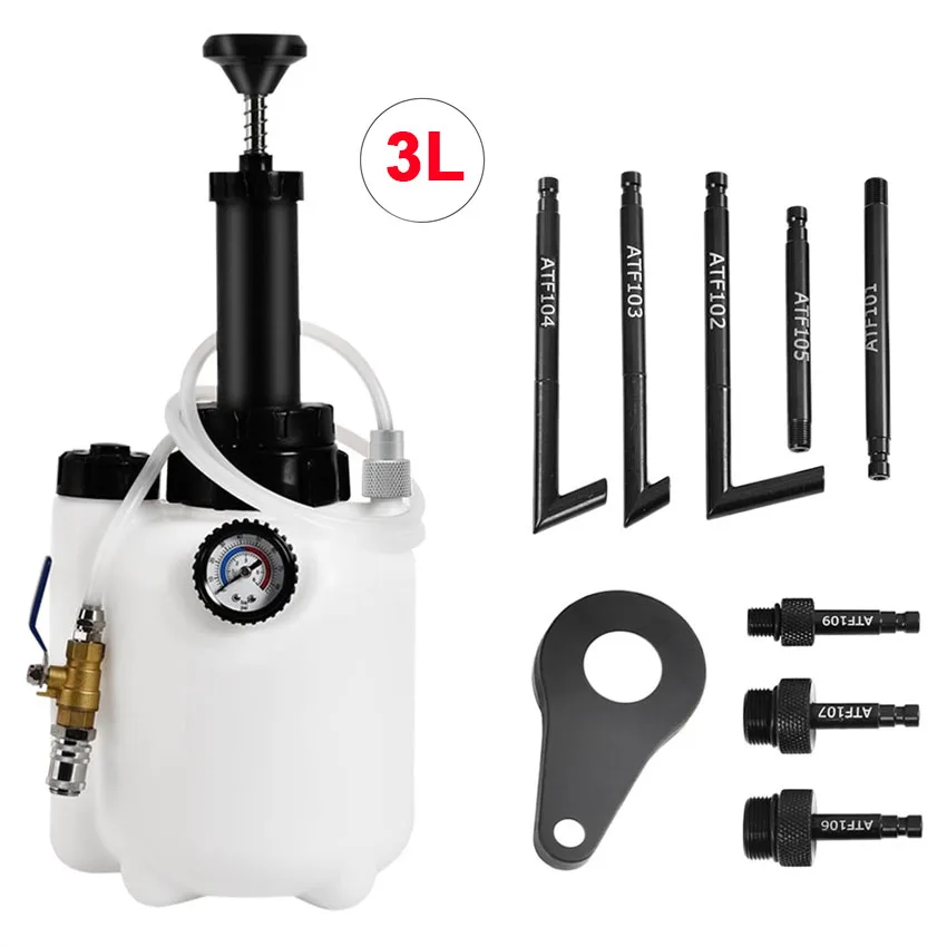 3L Manual Transmission Fluid Pump Oil Filling Filler System Fluid Transfer Pump Tool With 8 PCS Adapters