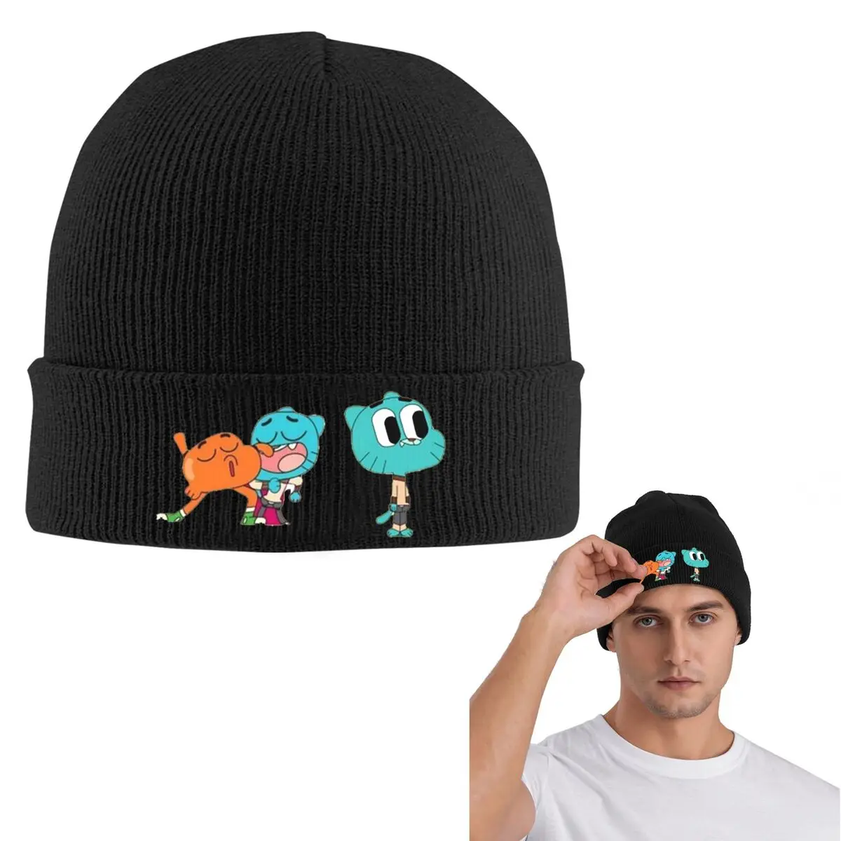 

Gumball теплая вязаная шапка модная шапка-капот осень-зима уличные шапки шапки для взрослых унисекс