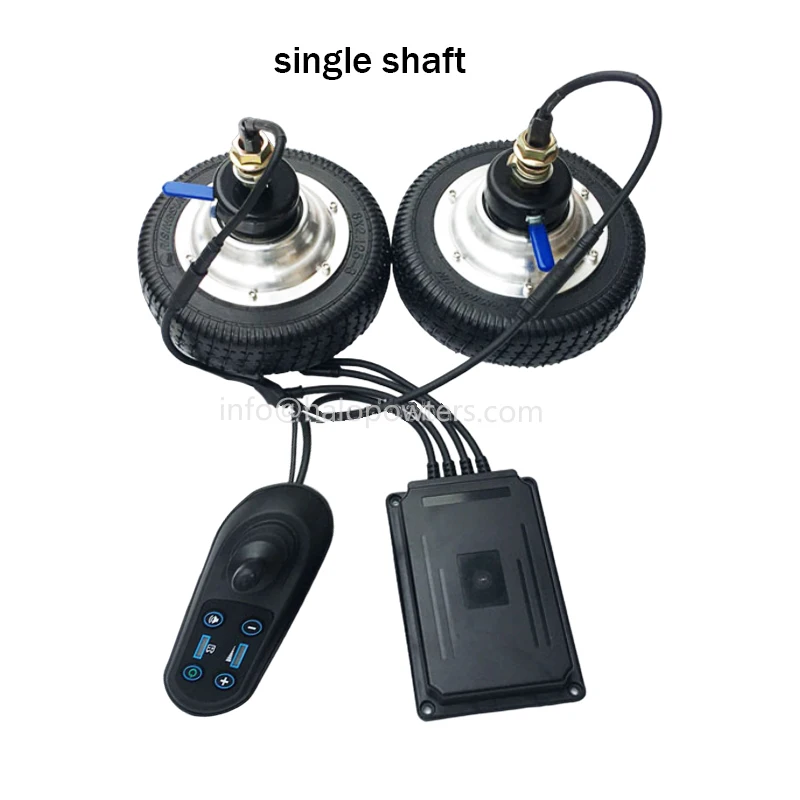 6 8 10 12 pulgadas 12v 24v eje doble/único Bldc eje engranaje Motor de CC silla de ruedas Joystick freno electromagnético eléctrico