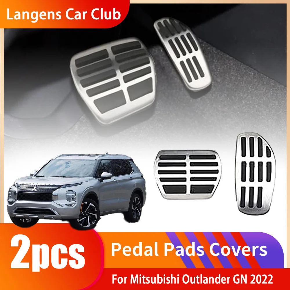 

For Mitsubishi Outlander GN 2022 Accelerator Car Pedals Gas AT Brake Stainless Steel Non-slip Foot Rest Pedal Pads Accessories.