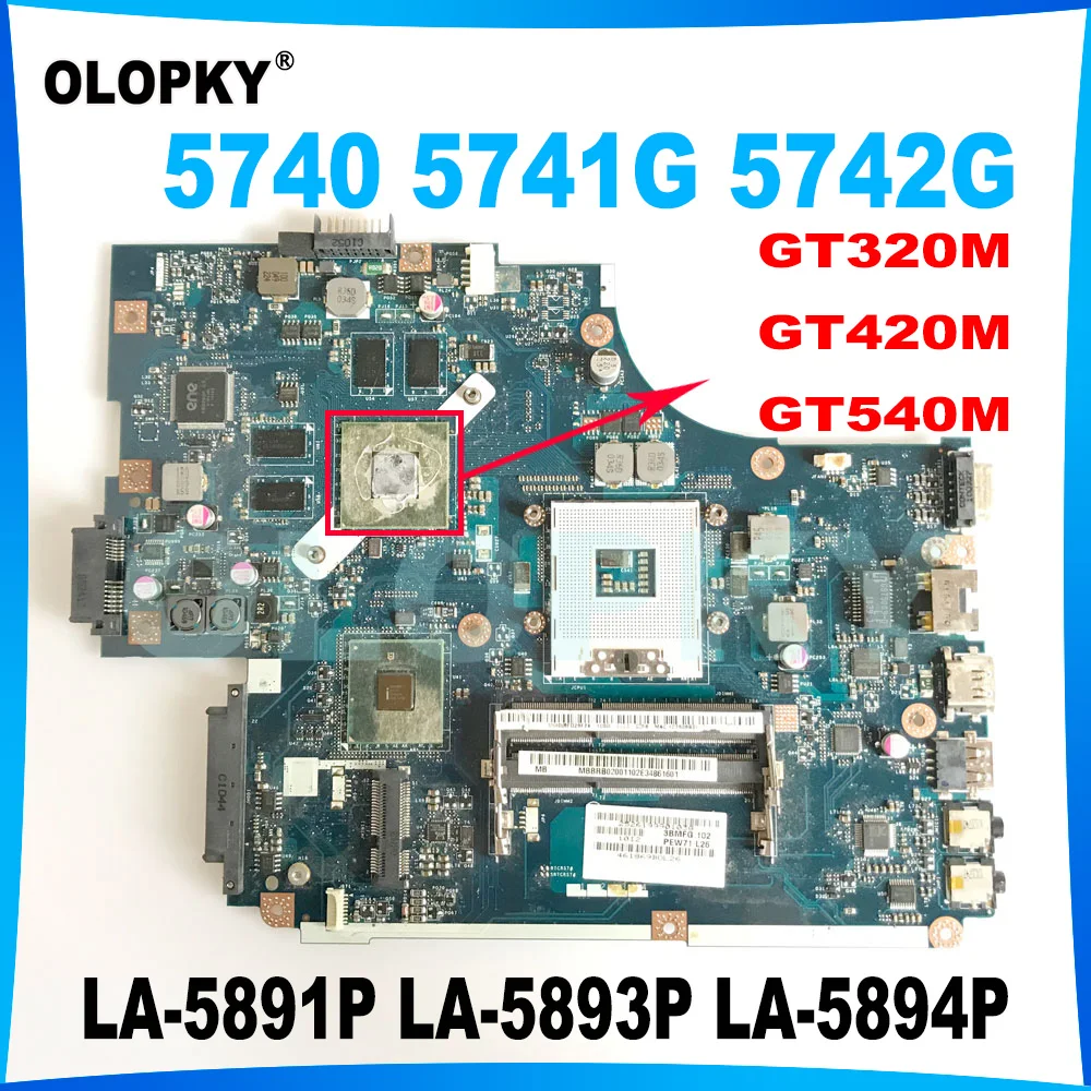 

NEW70 LA-5891P LA-5893P LA-5894P for Acer Aspire 5740 5741G 5742G laptop motherboard HD5470M GT320M GT420M GT540M GPU DDR3