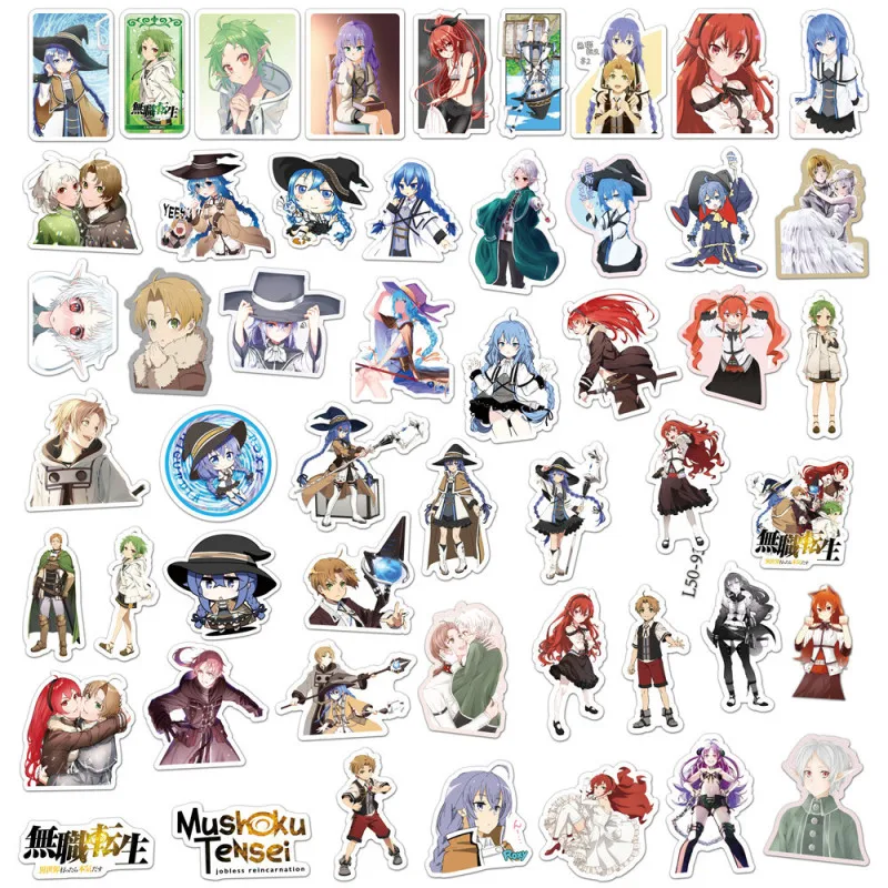 10/25/50pcs Mushoku Tensei Jobless Reincarnation Anime Sticker Cartoon Graffiti Stickers Waterproof Decal Suitcase Sticker