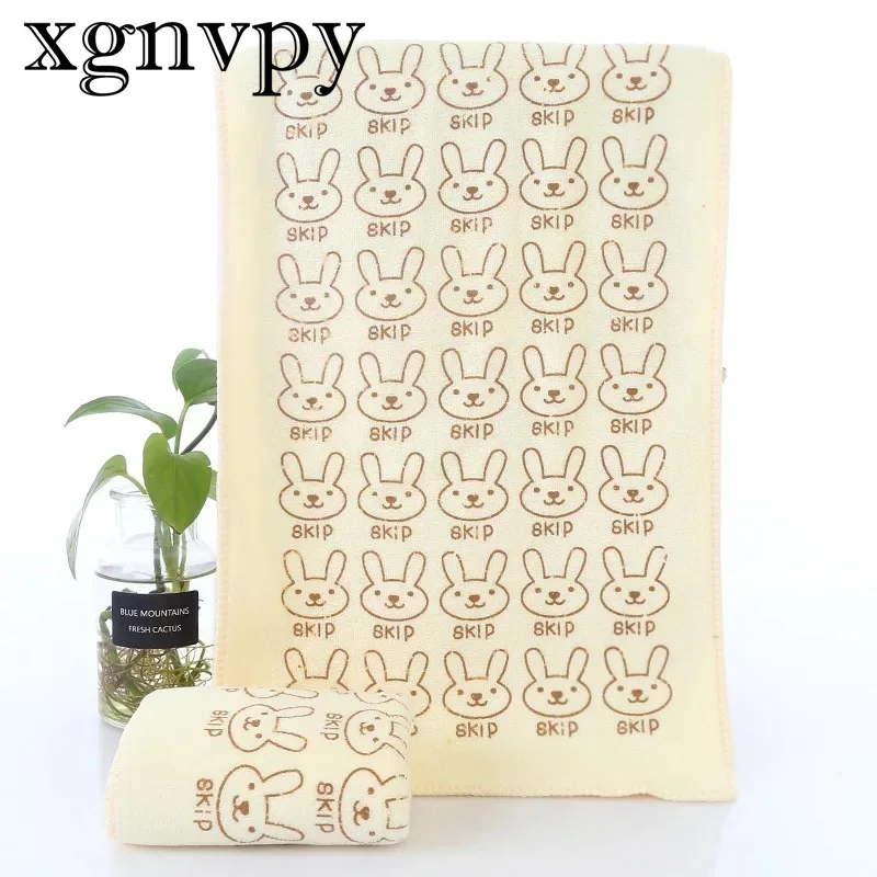 Xgnvpy-toalla facial de dibujos animados para niños, toalla pequeña para bebé, absorbente de fibra gruesa, suave y seca, venta al por mayor