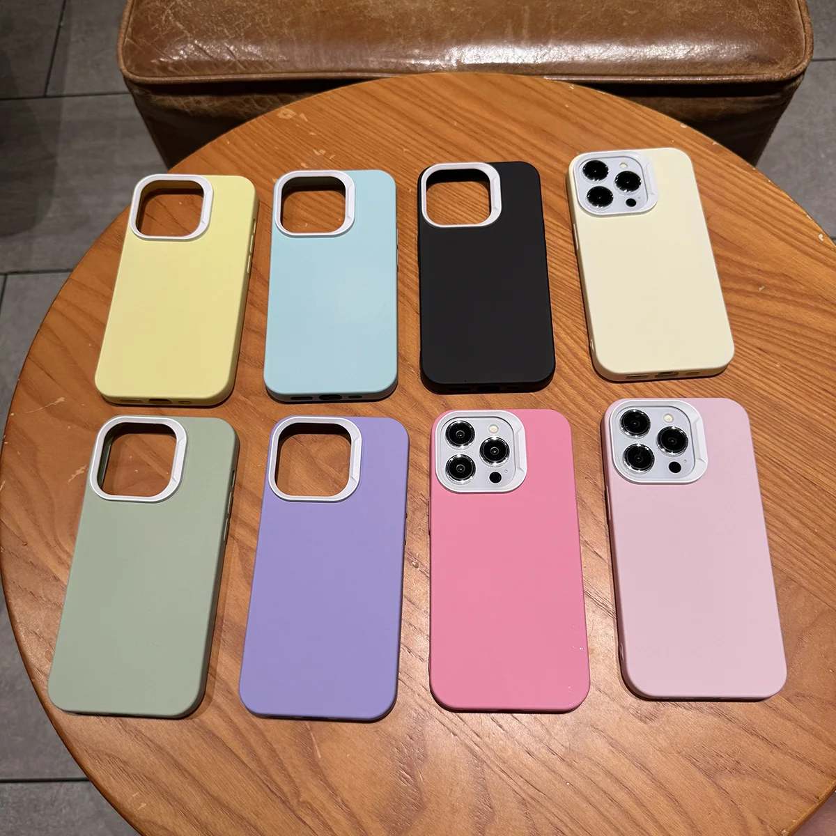 Luxury 2 in 1 Solid Color Detachable Phone Case For iPhone 16 Pro Case iPhone 15 13 12 11 14 Pro Max 16 Plus Soft Silicone Cover