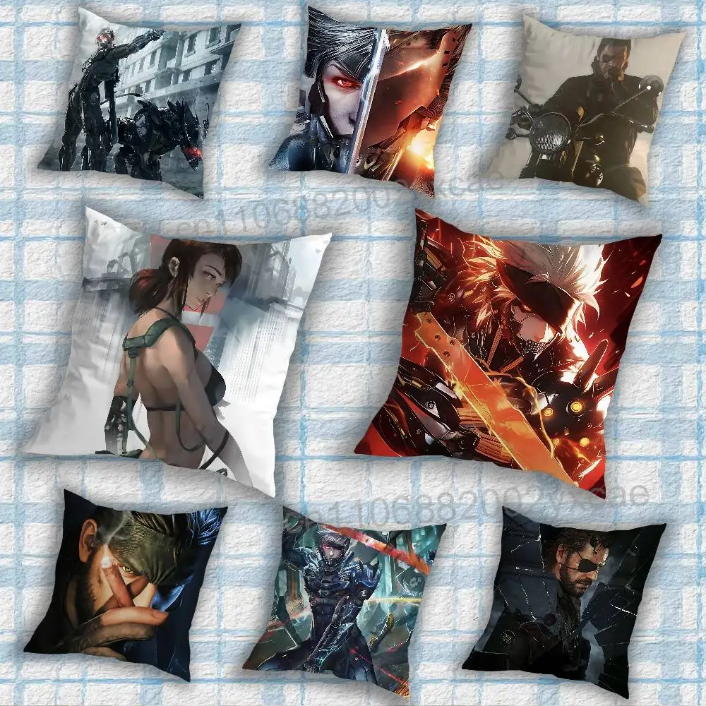 game M-Metal Gear Solid Pillow Case Office Cushions Suitable For Sofa Car Bedroom Decorative Cushion Cover