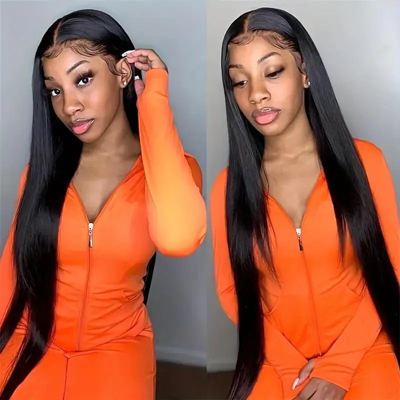 Rosabeauty 13x6 Straight Lace Front Wig Human Hair 250% 13X4 Frontal 5X5 Glueless Ready to Wear Wigs For Women 30 40 Inch