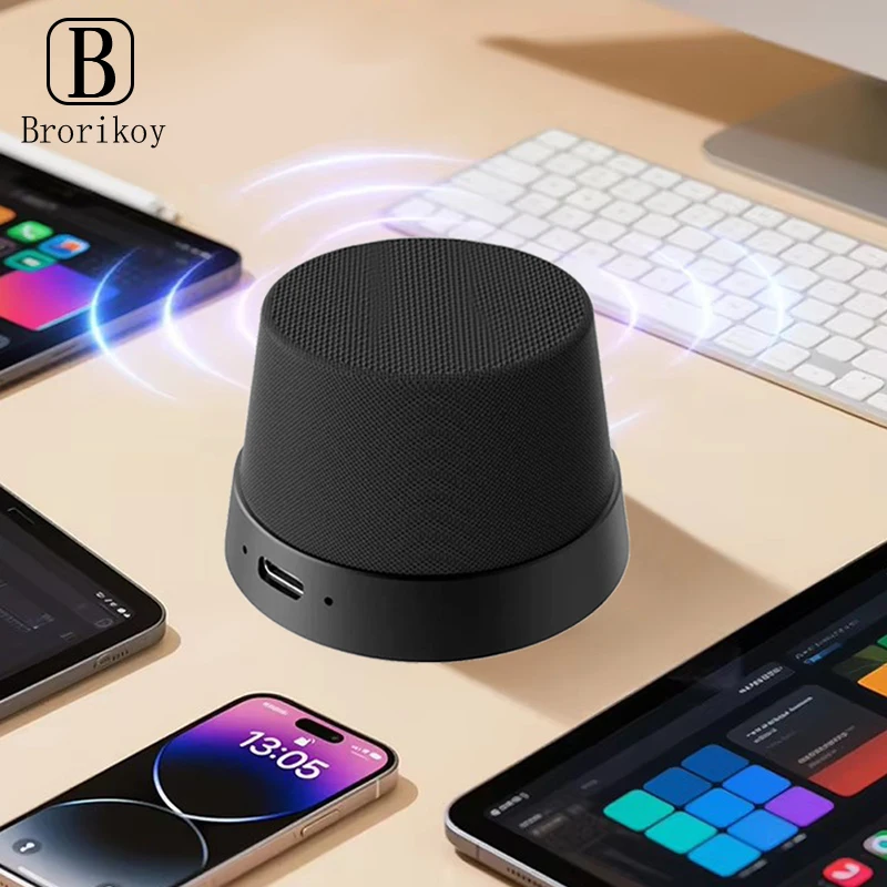 

Multifunctional Magnetic Bluetooth Speaker Portable Mini Wireless Speaker with Fabric Stand for Cell Phone Computer Outdoor Use