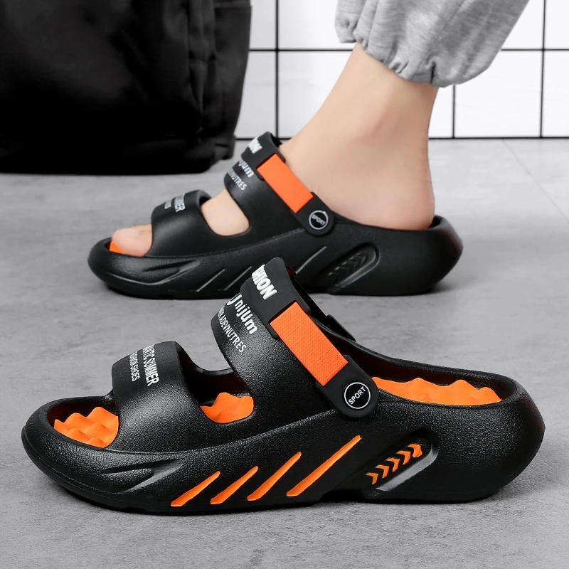Sommer Herren Massage-Hausschuhe Outdoor-Sandalen Strand Komfortable Slides Indoor Freizeitschuhe EVA Clogs Herren-Sandalen Große Größen 47 48 – Detail 5