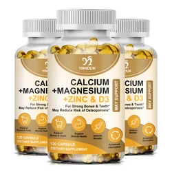 Calcium, Magnesium, Zinc & Vitamin D Capsules - Delicious Bone Health Capsules Supplement for Men, Women & Kids