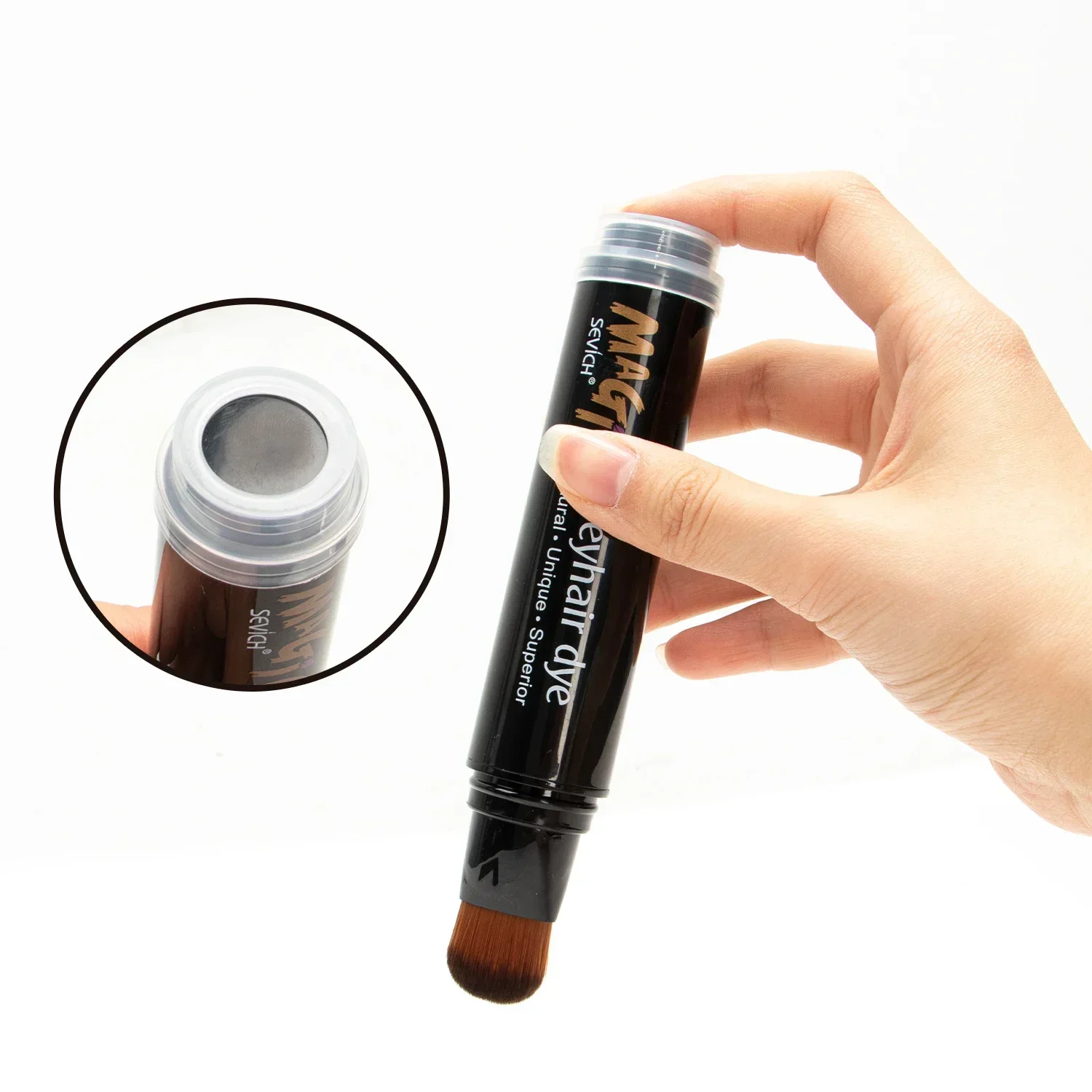 Lápiz de tinte para el cabello con logotipo personalizado, corrector de encaje, 20ml, color café, marrón oscuro, negro, lápiz de tinte para el cabello, retoque de color de raíz