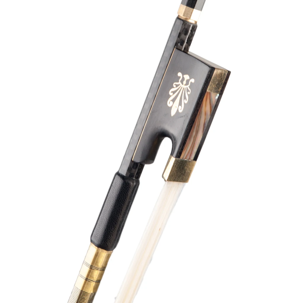 Pro. Level 4/4 Carbon Fiber Violin Bow Pernambuco Performance Textured Grid Carbon Stick Arcos For Orchestra Violinist Students