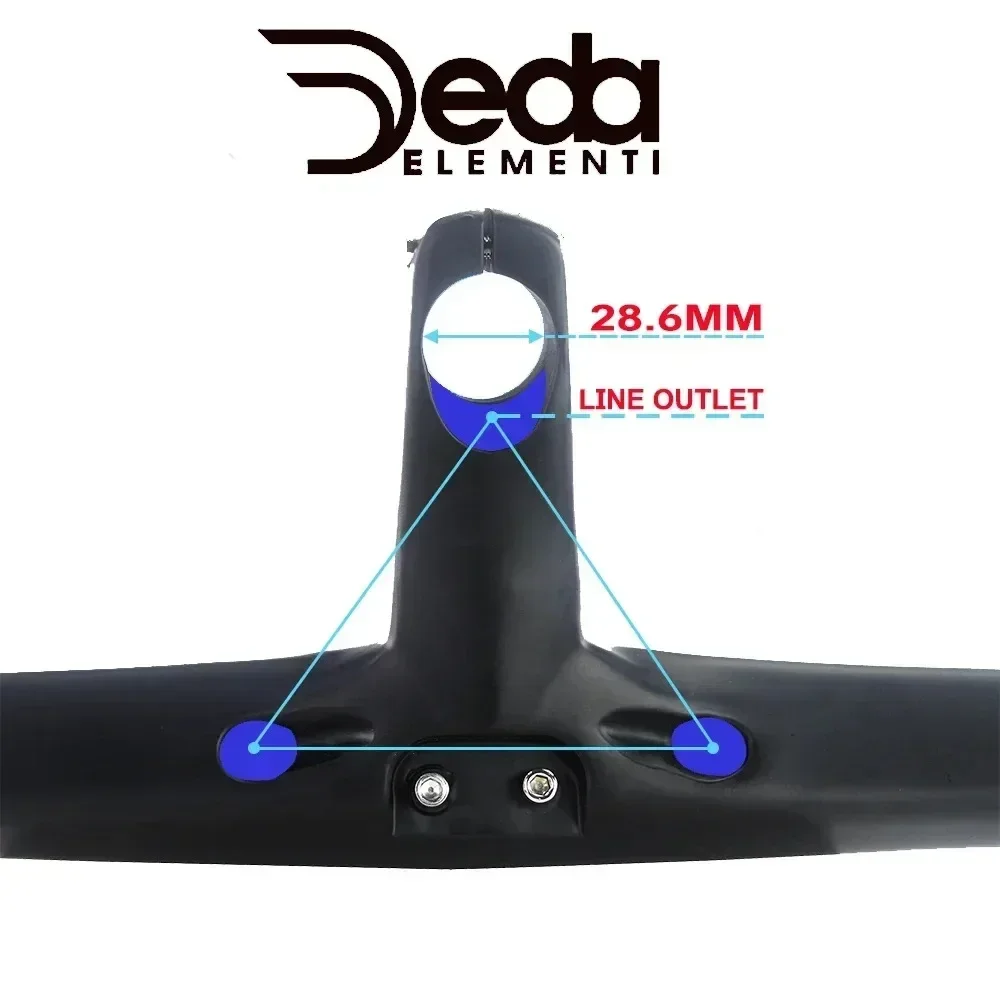 DEDA  ALANERA Full Carbon Road 380-440mm Full Internal Wiring Integrated Handlebar 28.6mm  Handlebars with Bike Comput Holder