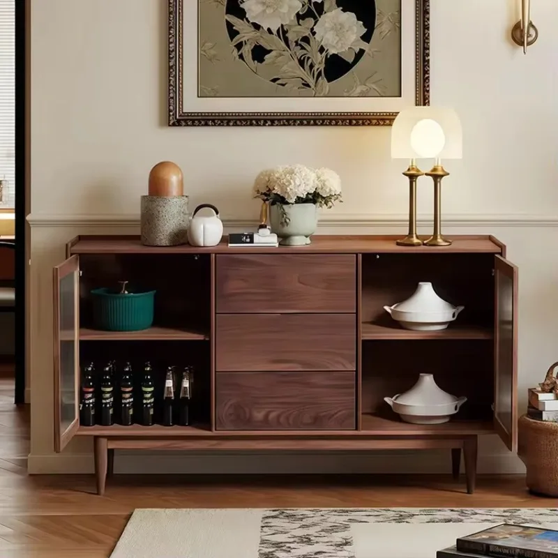 

Retro solid wood sideboard home decoration wall-mounted locker