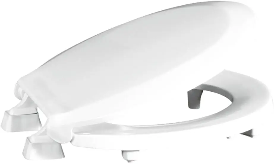 

2 inch Raised Toilet Seat for Seniors, Round, Closed Front with Cover, Plastic, Made in the USA