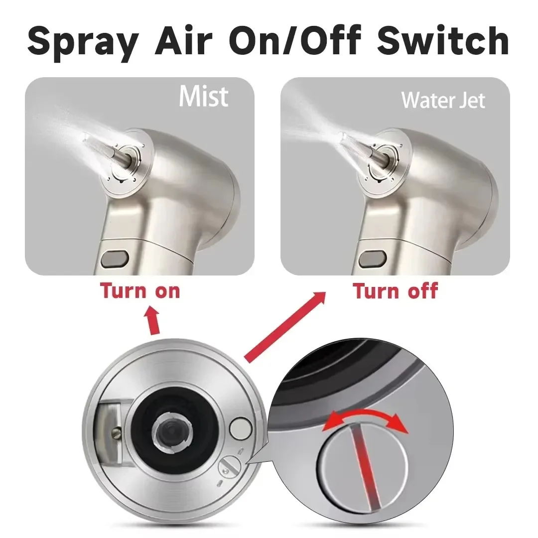 Tandheelkundige 1:5 Hoge Snelheid Handstuk met LED Licht Spray Air Aan/Uit Schakelaar Contra Hoek voor NSK Ti Max X95L Precisie Tandheelkunde