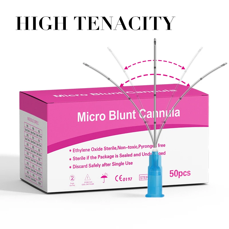50Pcs Blunt Tip Needle 18G 21G 22G 25G 27G 30G Disposable Sterile Syringe Needle Micro Tip Blunt Cannula