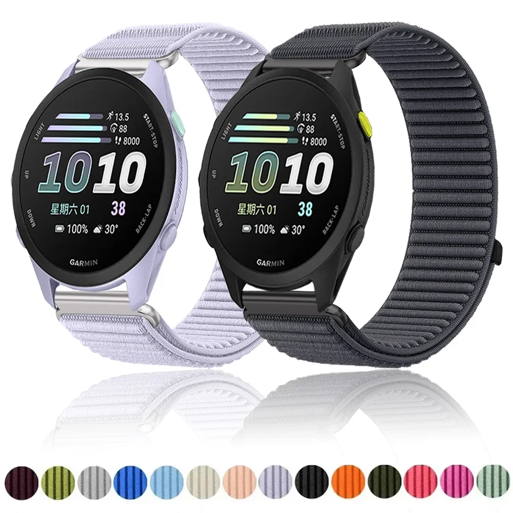 18mm 20mm 22mm Nylon-Schlaufenarmband für Garmin Forerunner 70 170 970 965 955 165 265 Komfortables Armband Garmin Venu 4 45mm Active 6 5