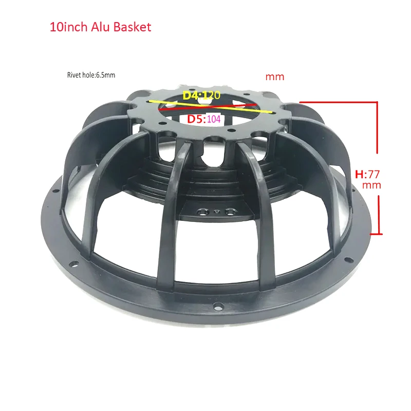 1 pc 10 Inch Car Subwoofer Aluminum  Basket Frame Outer Diameter 273mm Speaker Spider  DIY Repair Parts Accessory