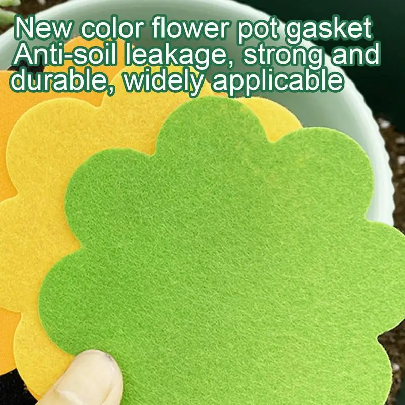 Plant Coasters Flower Pot Holder Bonsai container Mesh Pads 20Pcs Polyester Pad Breathable Flowerpot Tray Plant Pot Gaskets