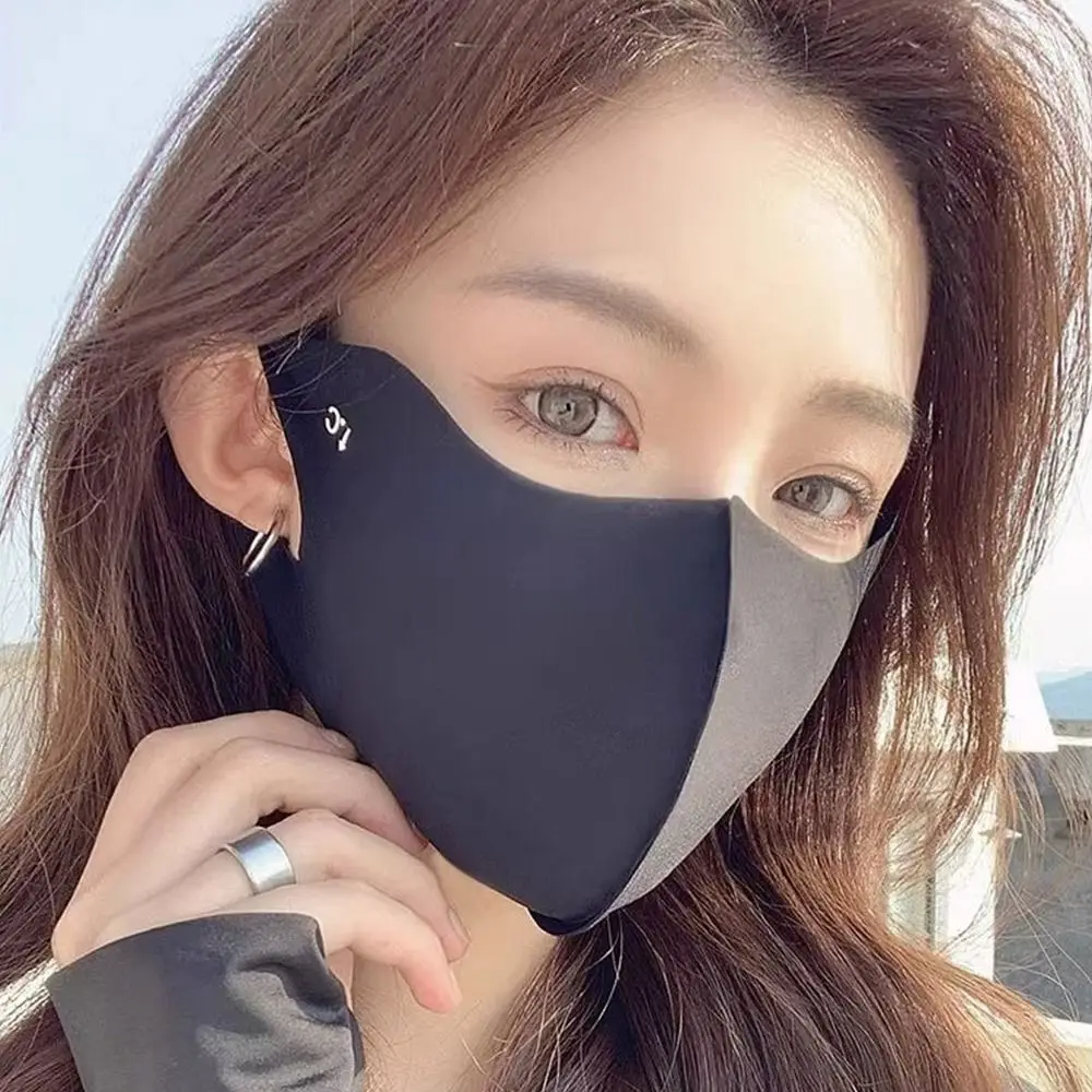 Multicolor Ultraviolet-proof Face Mask Gift Thin 3D Sports Mask Breathable Ice Silk Sunscreen Mask