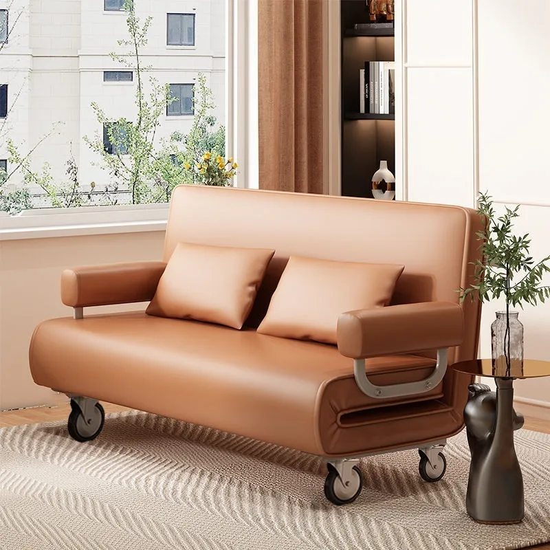 Brake Wheel Removable Sofa Bed Dual-purpose Small Apartment Office Lunch Break Single Modern Simple Home Lazy Sofa