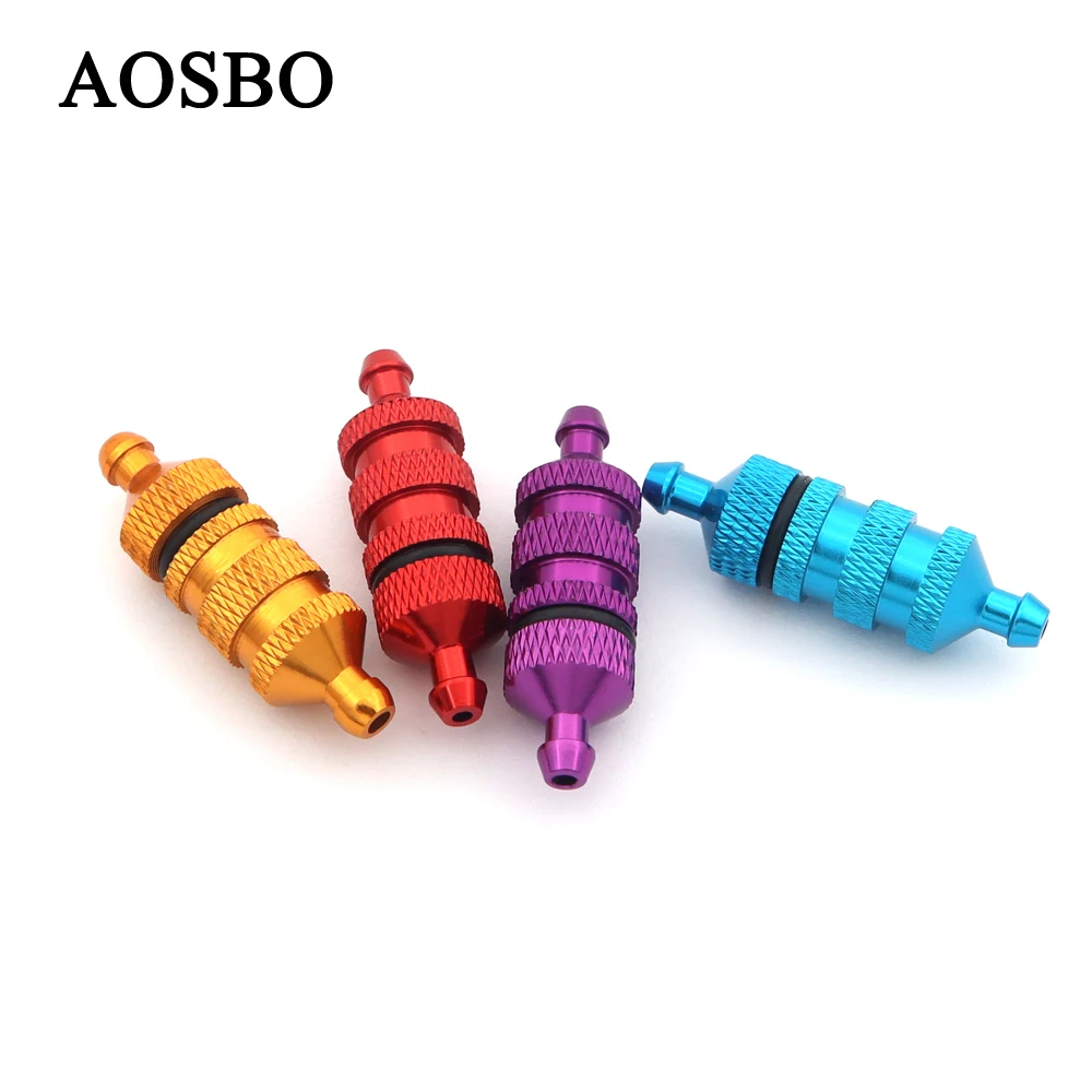 1PCS Aluminum Fuel Filter Nitro 1/8 1/10 RC Model Car Spare Parts HSP Racing 02156 HSP 94122 94188 Traxxas TRX4